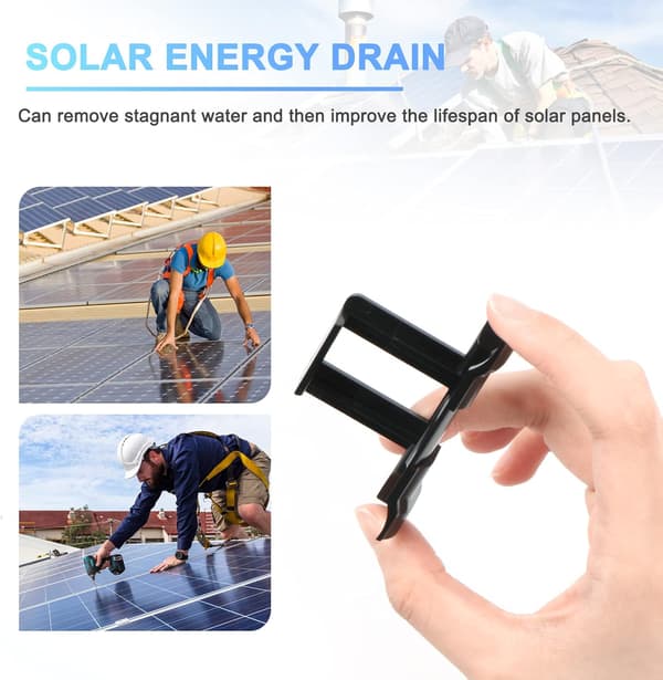 Solpanel dræn klips, 20 stk. 30mm dræn klips slam dræn klips PV panel dræning vand dræn rengøring klips (30mm)