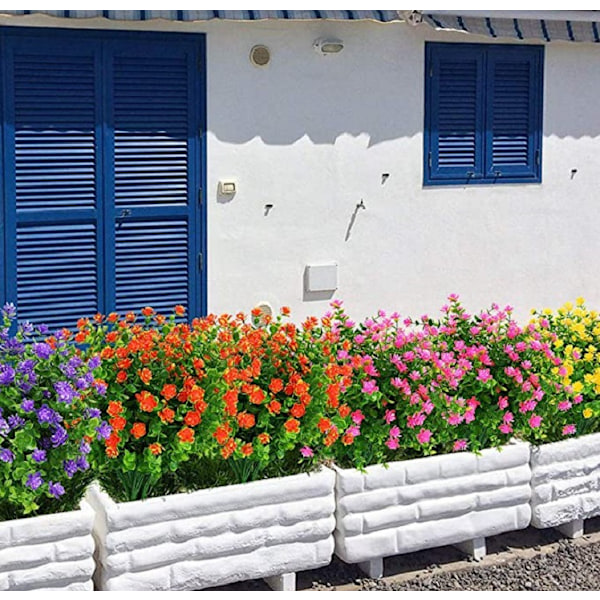 Konstgjorda blommor 4 st konstgjorda blommor eukalyptusbukett grönska växter