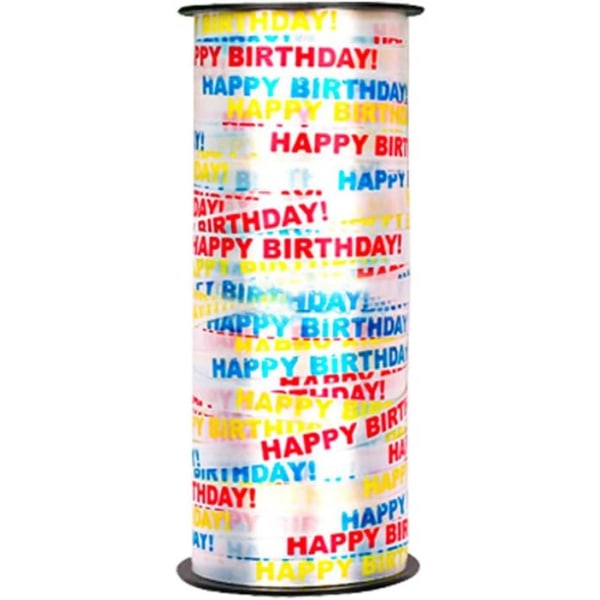 Tillykke med fødselsdagen Ballon Bolduc Bølget indpakningspapir bånd 300ft rulle