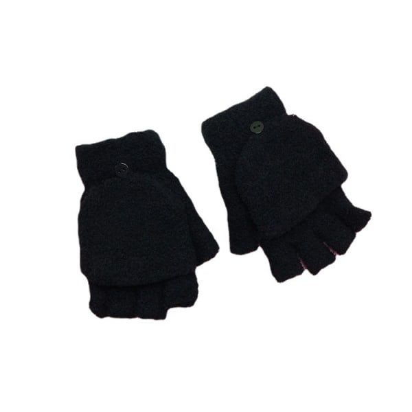 Unik tumme och fyrkantig handske i ett, svart