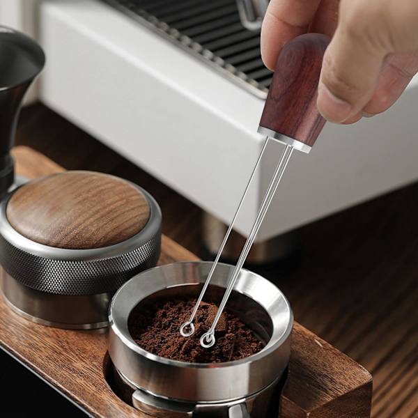 Espresso nåledispenser, espressonåledispenser med træhåndtag, barista