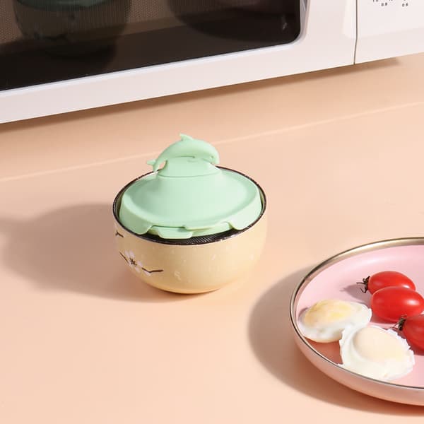 Egg Poacher, Egg Boiler Mold Bowl, Silikon Egg Poaching Cups med Ring Sta