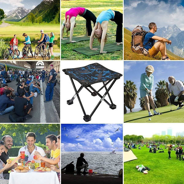 Camping Stol Bærbar Klappstol Bærbar Stol Sammenleggbar Mini Stol Fis