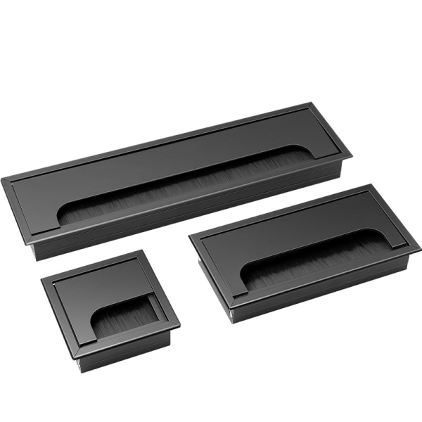 3 delar, fyrkantigt cover av aluminiumlegering, svart, 3 storlekar
