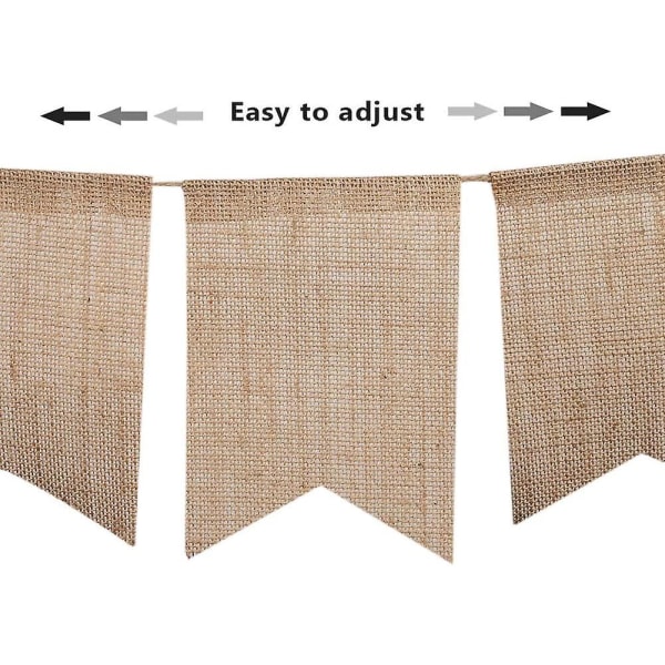 15 st Burlap Vimplar, Perfekt Triangel Flagga Diy Dekoration För Bröllop,