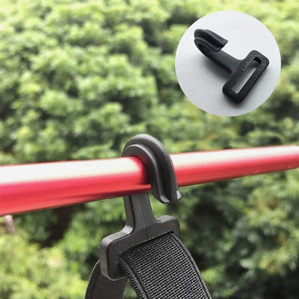 Utomhus plast tältkrok krokar stång rep rep tält spänne tält presenning krok för tält markis för multifunktion hängande krokar camping svart 10 stycken