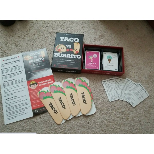 Taco vs Burrito kortspel och brädspel för barn och jul S