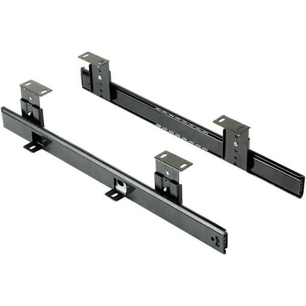 Skuffeskinner 350mm Skuffeskinne Kuglelejeskinner til Tastatur Skuffe (1 Par) Sort