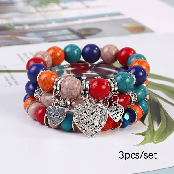 Armbånd - Fint smykke Boho Hjerteformet Lagdelt Armbånd