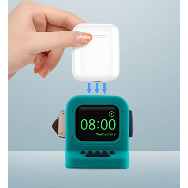 Langaton latausteline, 2-in-1 langaton laturin teline Apple Watchille ja