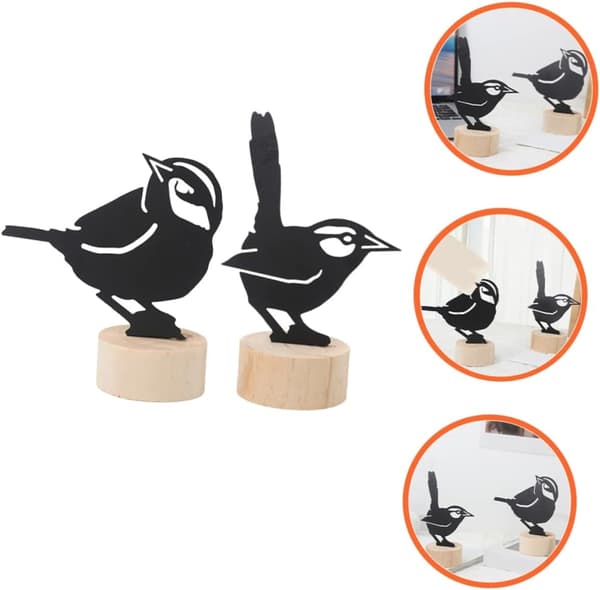 2 stk. fuglememo klips metallstativ notatbok kickstand bordnummerholder