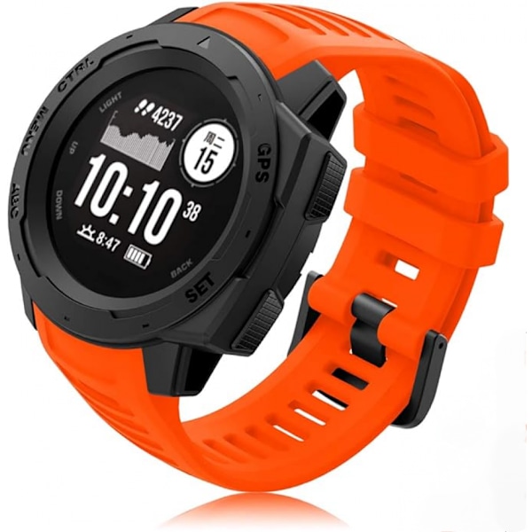 Garmin Instinct Watch Band, Silikonband 22mm Utbyttbar Easy Fit Watch Strap for Garmin Instinct Sports GPS Smart Watch med Adapter