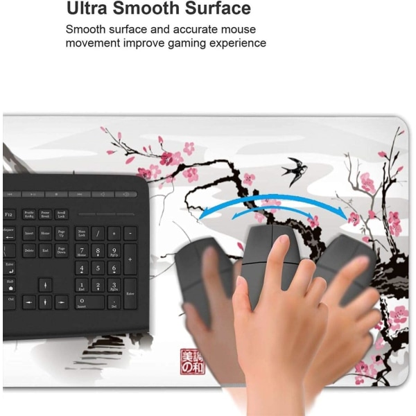 Vit Japanese Cherry Blossom XL Gaming Mouse Pad, Large Extended, Sydd