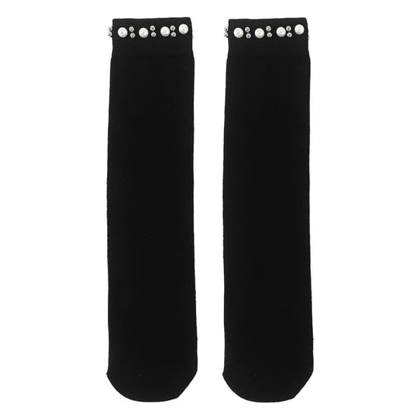 Fleece Sokker Leggings, Sort