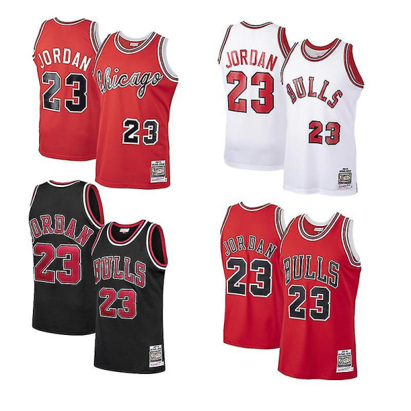 Chicago Bulls #23 Michael Jordan Baskettröja herr Sportskjortor ärm