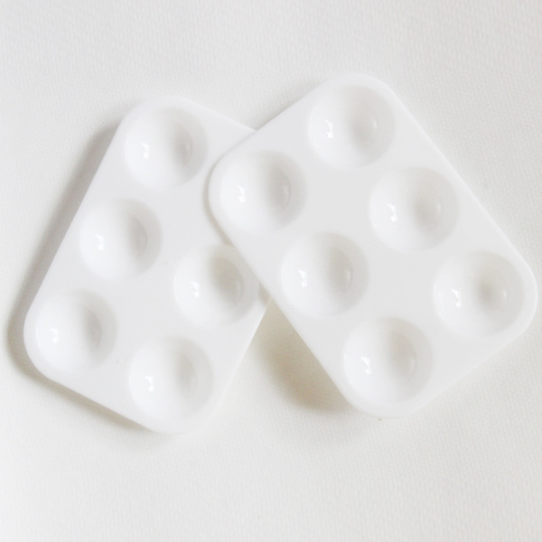 5 stk. Plastmalingspaletter, kunstmaling, blandet palet