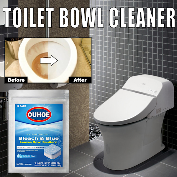 Ultra Clean Toalett Tabletter Blek & Blå, Rain Clean Doft