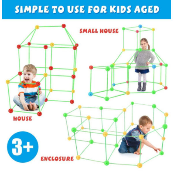 Fort Building Kit for Kids 121 Pieces Building