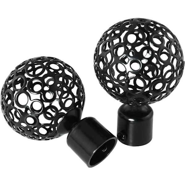 2 stk dekorative gardinstang ende draperi stang finaler hode for indre diameter 22mm