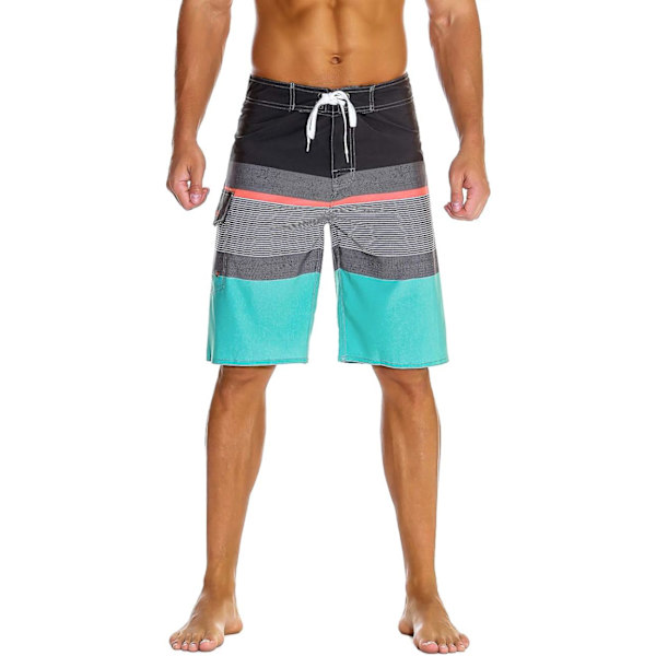 Miesten uimapuvut, rantahousut, loma, Havaiji, värikäs, raidallinen, 2
