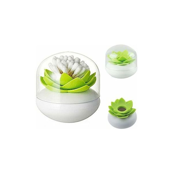 Lotus Bud-formet bomuldsvatpindbeholder eller dispenser med låg