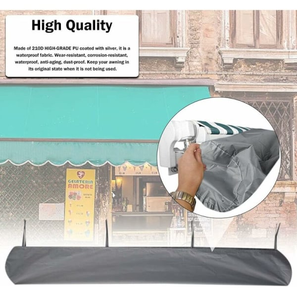 Markisedeksel - Hagemarkise - Værbeskyttelse - Støvbeskyttelse - for Heavy Duty Retractable Awning (2,5 m)