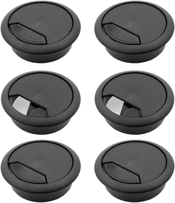 6 st 2 tum plast skrivbordssladd kabelhål lock grommet dator kabelhål lock lock