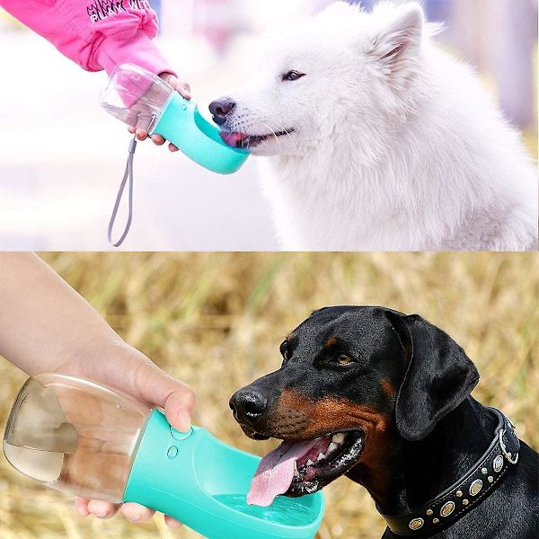 Hundeflasker, 350 ml fødevarekvalitets vanddispenser til kæledyrshunde bærbar rejsevandflaske