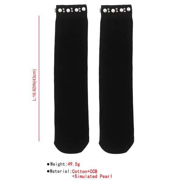Fleece Sokker Leggings, Sort