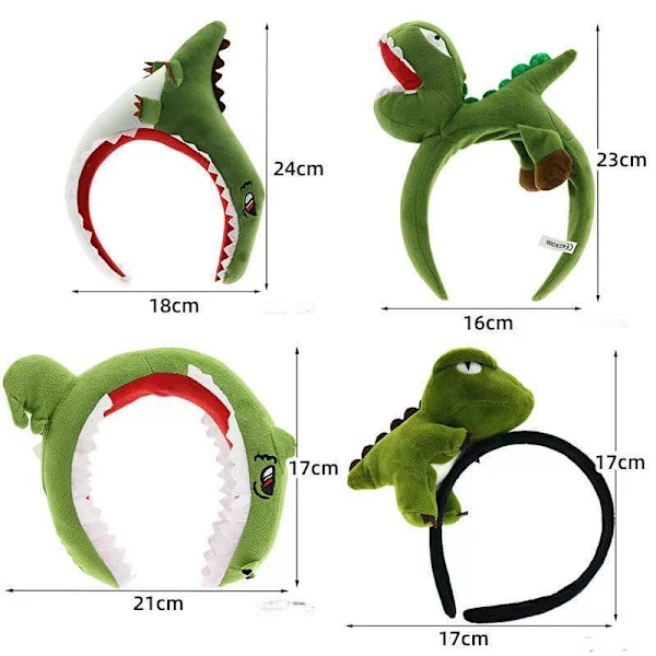 4 kpl dinosaur Ear Headband Animal Cartoon Headdress Plush Theme P