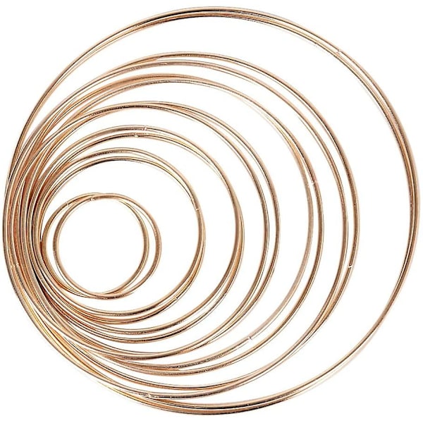 14 stk 7 størrelser metallringer trådring metallringer bøyler for drømmefanger