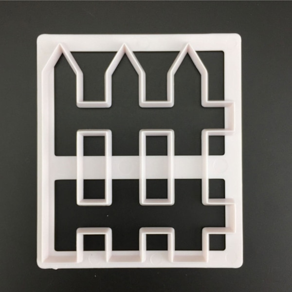 4 stk Gjerdeformet Fondantformer Plastmaterial Husholdningskjeks Cutter