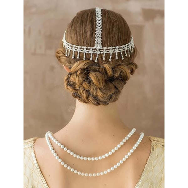 Hodebånd  Hodeplagg Rhinestone 1920-talls Hodebånd Flapper Hårtilbehør for