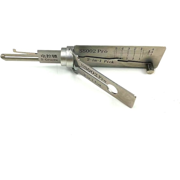 SS002 Lukkopoimintatyökalut, jotka ovat yhteensopivia Double Groove -ovien lukon kanssa, 2 in 1 Pro -dekooderi ja poimintatyökalut