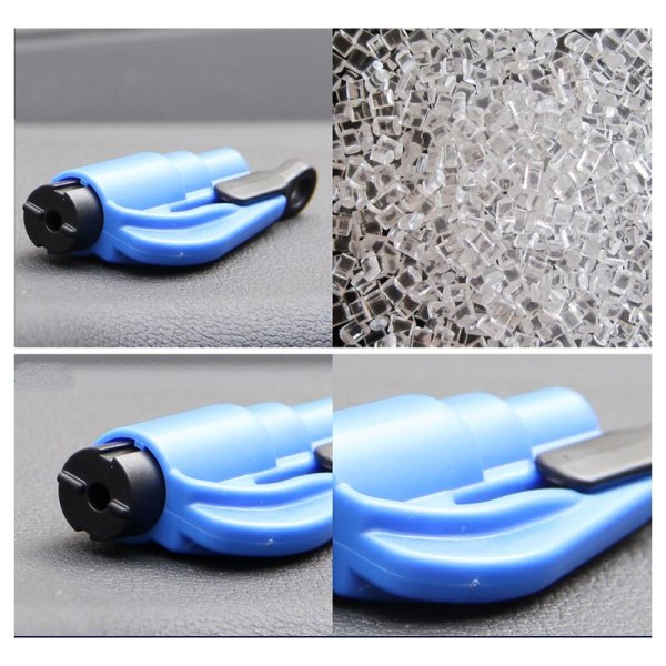 Säkerhetsnyckelring - Bärbar Mini Safety Hammer Bil Fönsterbrytare Blade Bil
