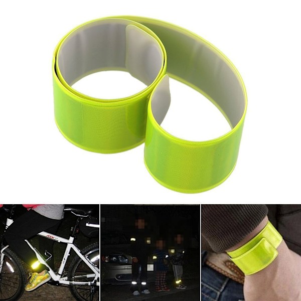 20 st 30 cm Reflekterande Armband Hög Synlighet Säkerhetsarmband Ankel Handled Band Reflekterande Snap On Armband för Barn Vuxna Cykling Löpning Jogging