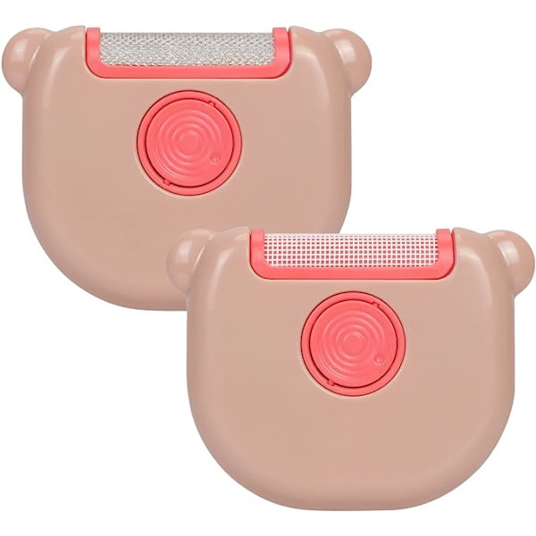3 i 1 luddremover, miniluddremover för husdjur för att ta bort ludd/hundhår/katthår rosa (2-pack)