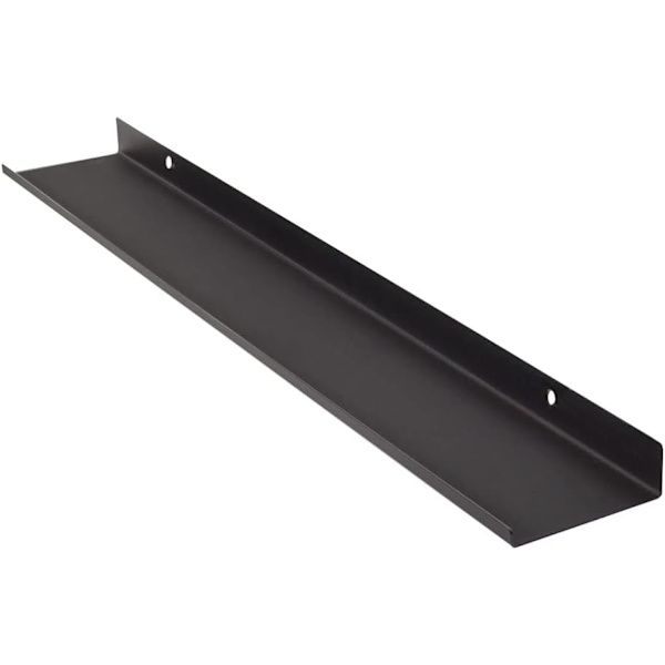Musta seinähylly - Kelluva seinähylly 70 cm - Metallihylly kehyksille, valokuville, keittiöön, makuuhuoneeseen, kylpyhuoneeseen, toimistoon