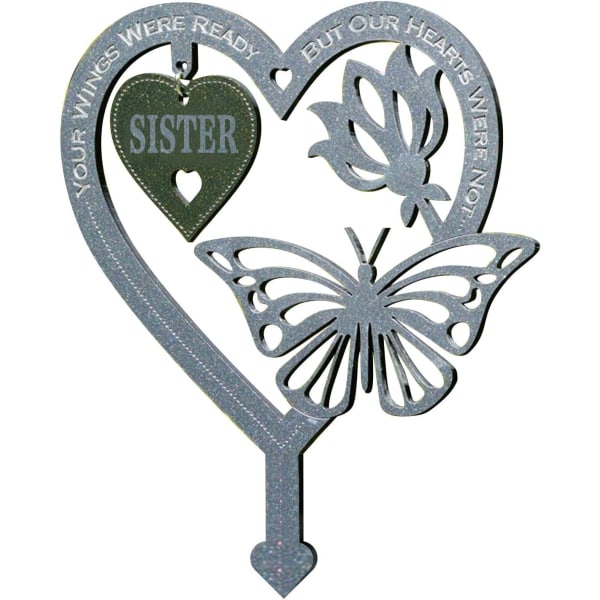 Memorial Gift Ornament Metal Butterfly Insert Hage Decoration Outdoor Out