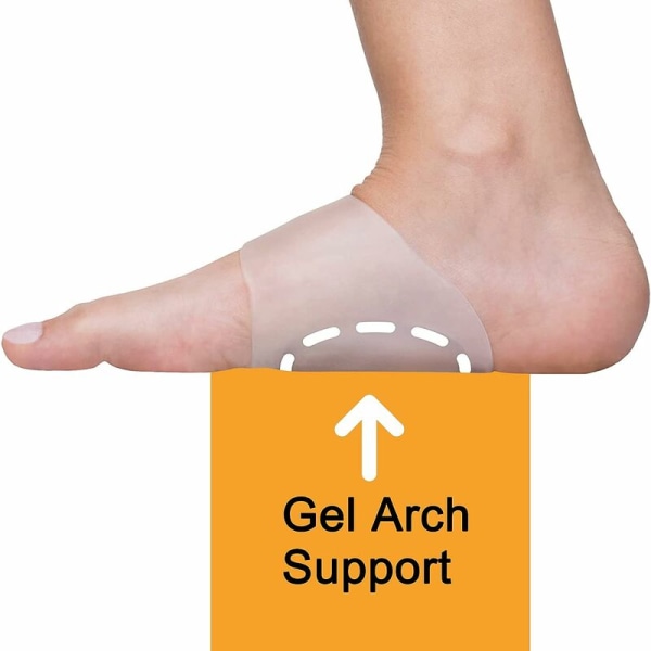 2 paria Plantar Arch Support -pohjallinen Geelipehmusteet Ortopediset Pohjalliset Plantar Fask