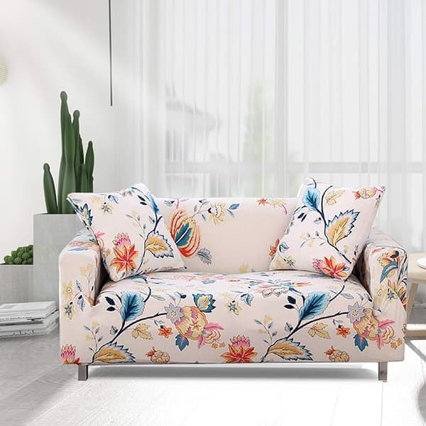 Stretchiga sofföverdrag Tryckta sofföverdrag Loveseat-överdrag för 2-sits soffor C