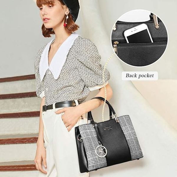 Dames Læder Håndtaske Designer Skulder Tote Crossbody Taske Elegant Top Håndtag Taske til Damer