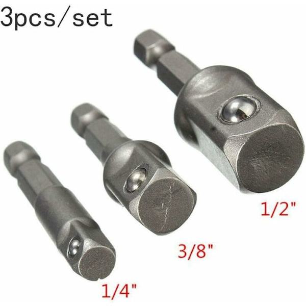 3-osainen iskupistorasovitin 6,35 mm, 9,5 mm, 12,7 mm