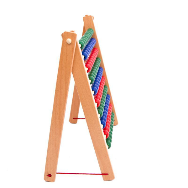 Klassisk treleketøy for pedagogisk telling, 100 perler
