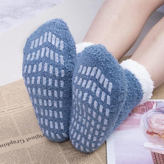 Womens Fuzzy Socks 5 Par, Vinter Varme Bløde Sutsko, Non S