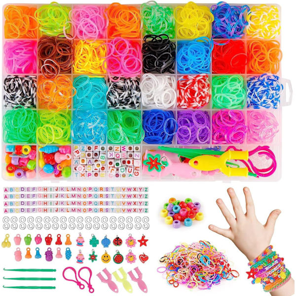 Loom Belt Kit - 2500 deler, 32 farger flerfarget