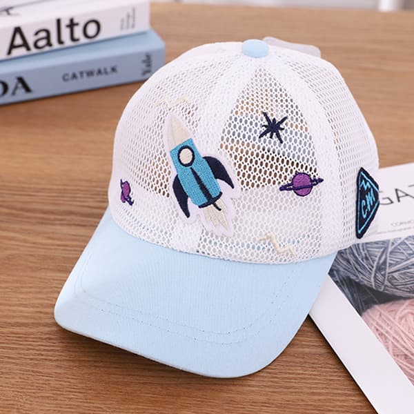Barn Sommar Andas Utomhus Barn Cartoon Star Rocket Baseball Cap Su