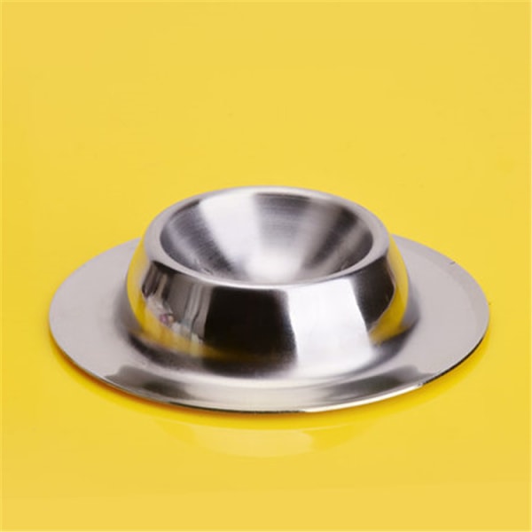 Eggkopper Plater med Base Rustfritt Stål Enkelt Egg Holder Brett Kopp for Br