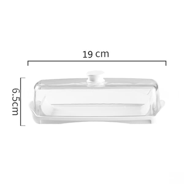 Kjøleskap smørbeholder, plast, transparent