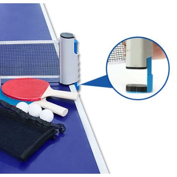 Bordtennisset med 1 x nät / 2 x racketar / 3 x bollar, pingis sport träningsset utrustning enkel bärbar
